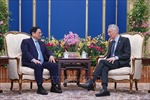 Thủ tướng Phạm Minh Chính dự lễ đón, hội đàm với Thủ tướng Lý Hiển Long