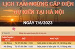 Lịch tạm ngừng cấp điện dự kiến tại Hà Nội ngày 7/6/2023