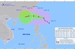 Bão KOINU cách đảo Đài Loan (Trung Quốc) khoảng 410 km về phía Đông Đông Nam