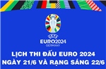EURO 2024: Lịch thi đấu ngày 21/6 và rạng sáng 22/6