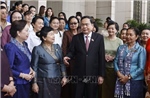 Chủ tịch Quốc hội Trần Thanh Mẫn tiếp Đoàn đại biểu Hội Phụ nữ Lào và Campuchia