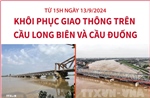 Từ 15h ngày 13/9/2024, khôi phục giao thông trên cầu Long Biên và cầu Đuống