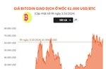 Giá Bitcoin giao dịch ở mốc 61.000 USD/BTC