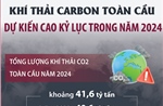 Dự kiến khí thải carbon toàn cầu cao kỷ lục trong năm 2024