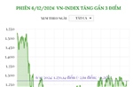 Phiên 6/12/2024: VN-Index tăng gần 3 điểm