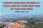 Khánh thành Khu tái định cư thôn Làng Nủ, thôn Nậm Tông và thôn Kho Vàng 