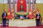 Chủ tịch nước Lương Cường và Tổng thống Sri Lanka chứng kiến lễ ký kết, trao văn kiện