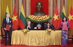 Chủ tịch nước Lương Cường và Tổng thống Litva chứng kiến lễ ký kết các văn kiện hợp tác