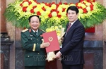 Chủ tịch nước Lương Cường trao quyết định thăng quân hàm, cấp bậc hàm cho sĩ quan cao cấp Quân đội và Công an