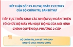 Kết luận số 179-KL/TW: Nhiệm vụ của Ban Tổ chức Trung ương