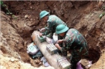 Hủy nổ thành công quả bom chùm CBU-87 được phát hiện tại sông Đà 