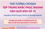 Thủ tướng Chính phủ chỉ đạo tập trung khắc phục nhanh hậu quả bão số 10 và mưa lũ