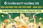 6 tuyến buýt hướng tới Hội chợ mùa thu lần thứ nhất - năm 2025