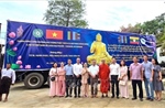Thành kính Lễ cung nghinh đại tượng Phật bằng đồng tới chùa Đại Phước Việt Nam ở Myanmar