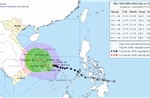 Bão số 15 giữ nguyên cường độ, di chuyển chậm hướng về giữa Biển Đông