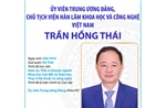 Ủy viên Trung ương Đảng, Chủ tịch Viện Hàn lâm Khoa học và Công nghệ Việt Nam Trần Hồng Thái