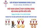 Giải vô địch Taekwondo châu Á 2026: Việt Nam giành 2 Huy chương Vàng nội dung quyền biểu diễn