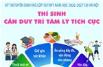 Kỳ thi tuyển sinh vào lớp 10 THPT công lập năm học 2026-2027 tại Hà Nội: Thí sinh cần duy trì tâm lý tích cực