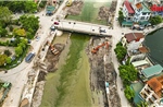 Tăng tốc thi công tuyến hạ lưu sông Kim Ngưu trước mùa mưa bão