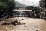 Lũ quét gây ngập lụt ở thị trấn Mường Xén, Nghệ An