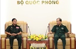 Thượng tướng Phùng Sĩ Tấn tiếp đoàn Cục Công binh Lào