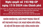 Nghị quyết số 143/NQ-CP: Nhóm nhiệm vụ, giải pháp trọng tâm về hỗ trợ khôi phục các hoạt động đời sống, xã hội để ổn định cuộc sống Nhân dân