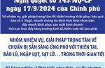 Nghị quyết số 143/NQ-CP: Nhóm nhiệm vụ, giải pháp trọng tâm về chuẩn bị sẵn sàng ứng phó với thiên tai