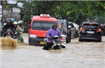 Mưa lớn gây ngập lụt nhiều khu vực ở Jakarta, Indonesia