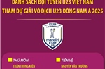 23 cầu thủ đội tuyển U23 Việt Nam tham dự Giải vô địch U23 Đông Nam Á 2025