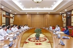 Chủ tịch Quốc hội Trần Thanh Mẫn làm việc với Ban Thường vụ Tỉnh ủy Bắc Ninh