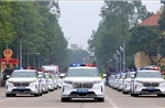 Điều tiết giao thông an toàn, góp phần vào thành công của buổi tổng duyệt