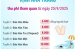 Thu phí tham quan vịnh Nha Trang từ ngày 25/9/2025