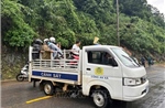 Ảnh hưởng bão số 10: Cấm người và phương tiện qua cầu Chiêm Hóa (Tuyên Quang)