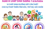 Vi chất dinh dưỡng rất cần thiết cho sự phát triển tầm vóc, trí tuệ, sức khỏe