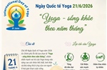 Ngày Quốc tế Yoga 21/6/2026: 'Yoga - sống khỏe theo năm tháng'