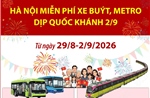 Hà Nội: Miễn phí xe buýt, metro dịp Quốc khánh 2/9