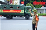 Các khối diễu binh và dàn khí tài cơ động về Quảng trường Ba Đình
