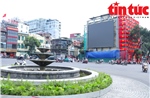 Quảng trường Đông Kinh Nghĩa Thục &#39;khoác áo mới&#39; chào mừng Quốc khánh 2/9