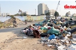 Rác thải chất đống, bốc mùi xú uế ở khu đô thị Nam An Khánh Hà Nội