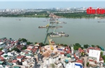 Hà Nội đẩy nhanh thi công cầu Trần Hưng Đạo vượt sông Hồng