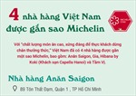 Bốn nhà hàng Việt Nam được gắn sao Michelin