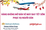 Hàng không mở bán vé máy bay Tết sớm phục vụ người dân