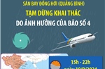 Quảng Bình: Sân bay Đồng Hới tạm dừng khai thác do ảnh hưởng của bão số 4