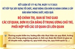 Kết luận 177-KL/TW: Các nhiệm vụ của các cơ quan, đơn vị của Đảng ở Trung ương