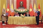 Chủ tịch nước và Quốc vương Bhutan chứng kiến lễ ký các văn kiện hợp tác hai nước