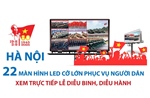 Hà Nội: 22 màn hình LED cỡ lớn phục vụ người dân xem trực tiếp Lễ diễu binh, diễu hành