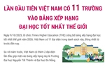 Lần đầu tiên Việt Nam có 11 trường vào bảng xếp hạng đại học tốt nhất thế giới