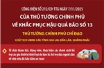 Công điện của Thủ tướng Chính phủ về khắc phục hậu quả bão số 13