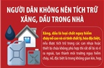 Người dân không nên tích trữ xăng, dầu trong nhà