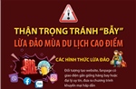 Thận trọng tránh 'bẫy' lừa đảo mùa du lịch cao điểm
